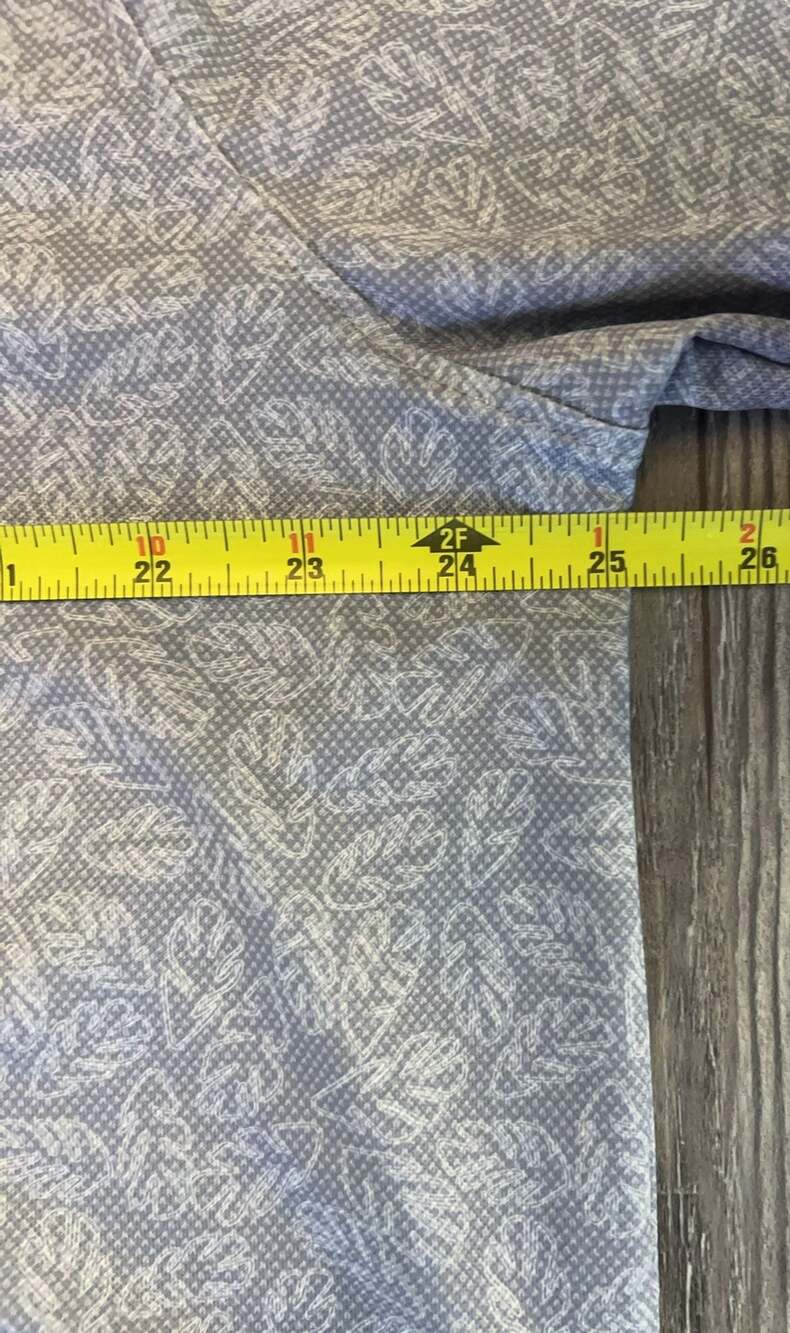 Stitch Golf Surfsong Polo Shirt Moonlight Blue Leaf Print Men's XL - Picture 6 of 7